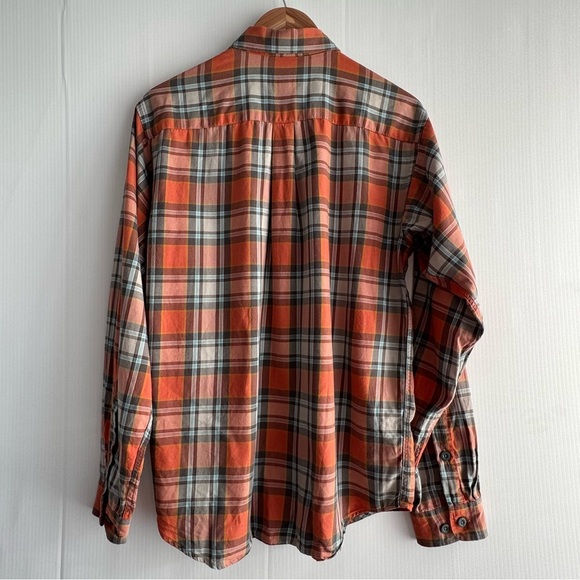 Patagonia Button Down Orange plaid Men's Shirt size small - Picture 6 of 6